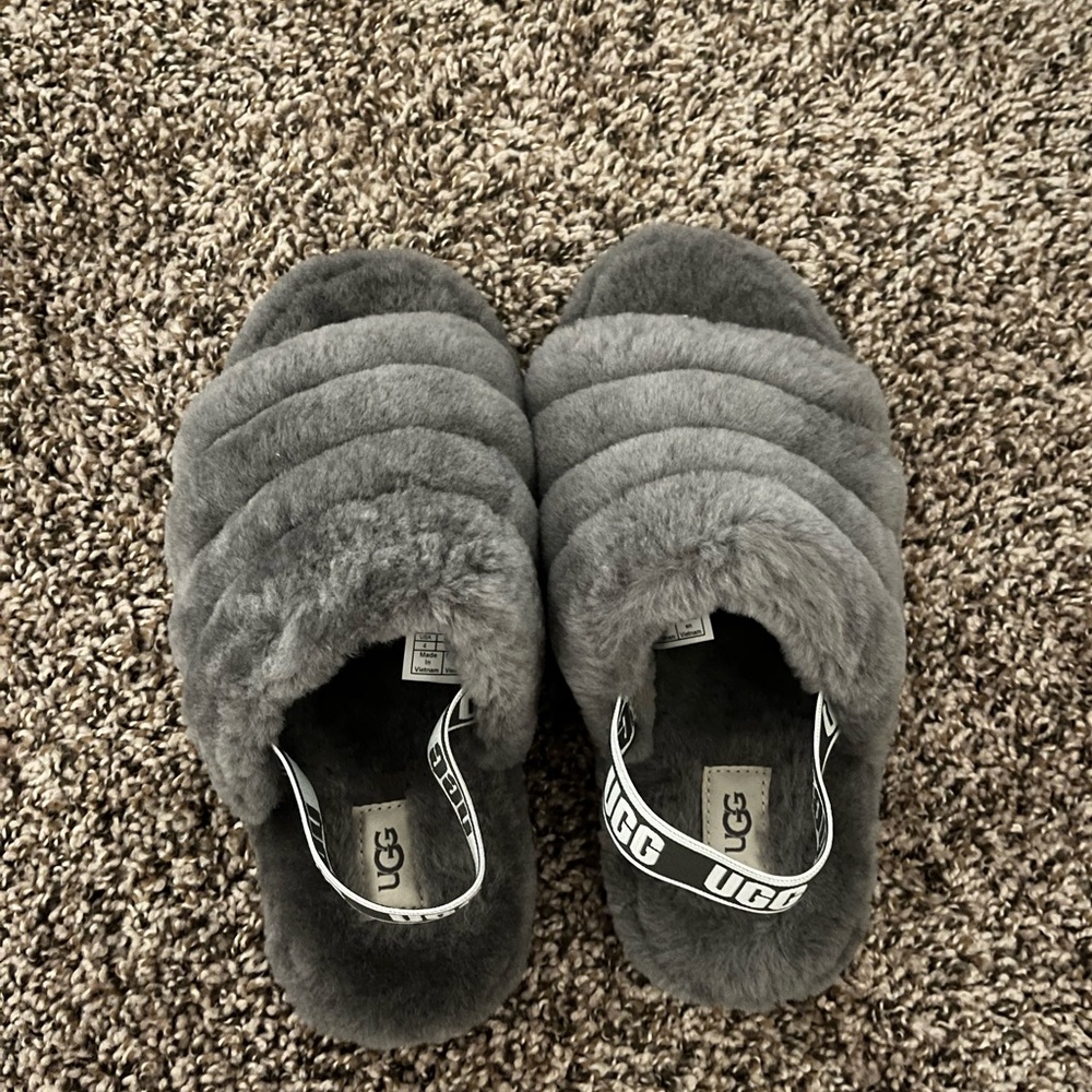 UGG Gray Cozy Slippers Mule Style
